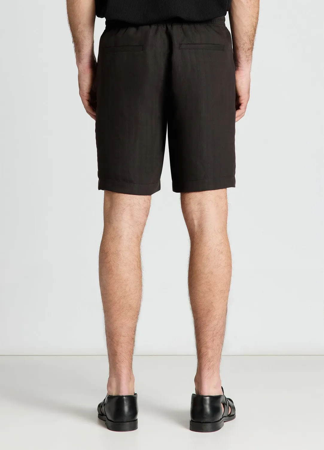Calliope short jogger rayures jacquard homme coupe droite