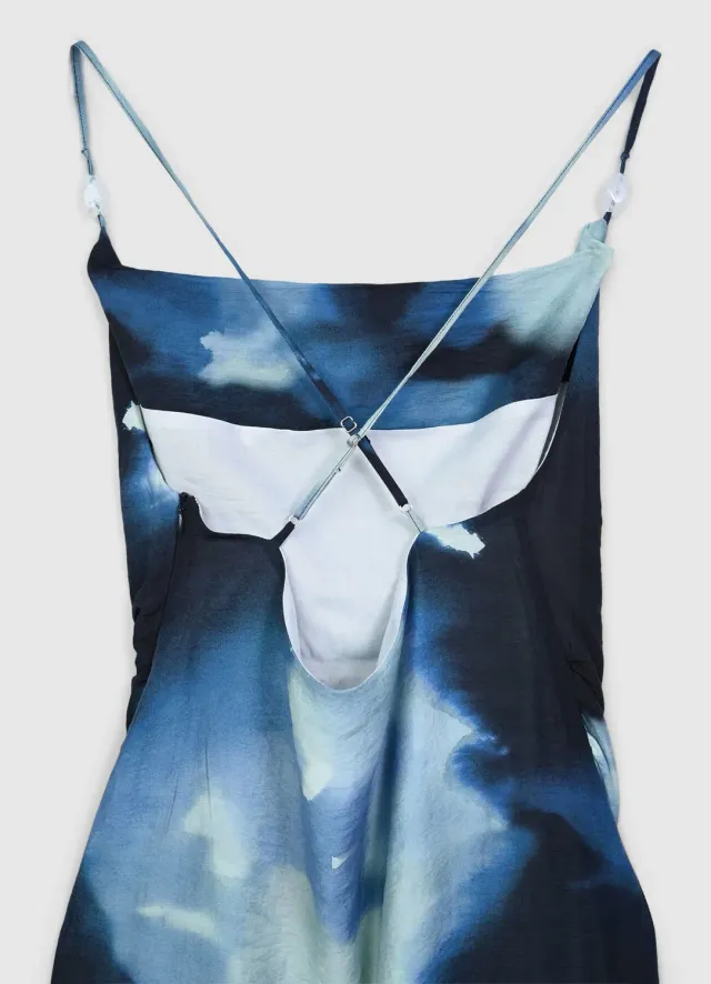 Calliope Robe longue châle femme dégradé fente