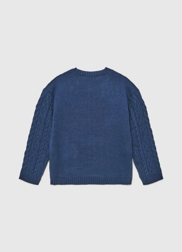 Calliope Pull col rond garçon torsades