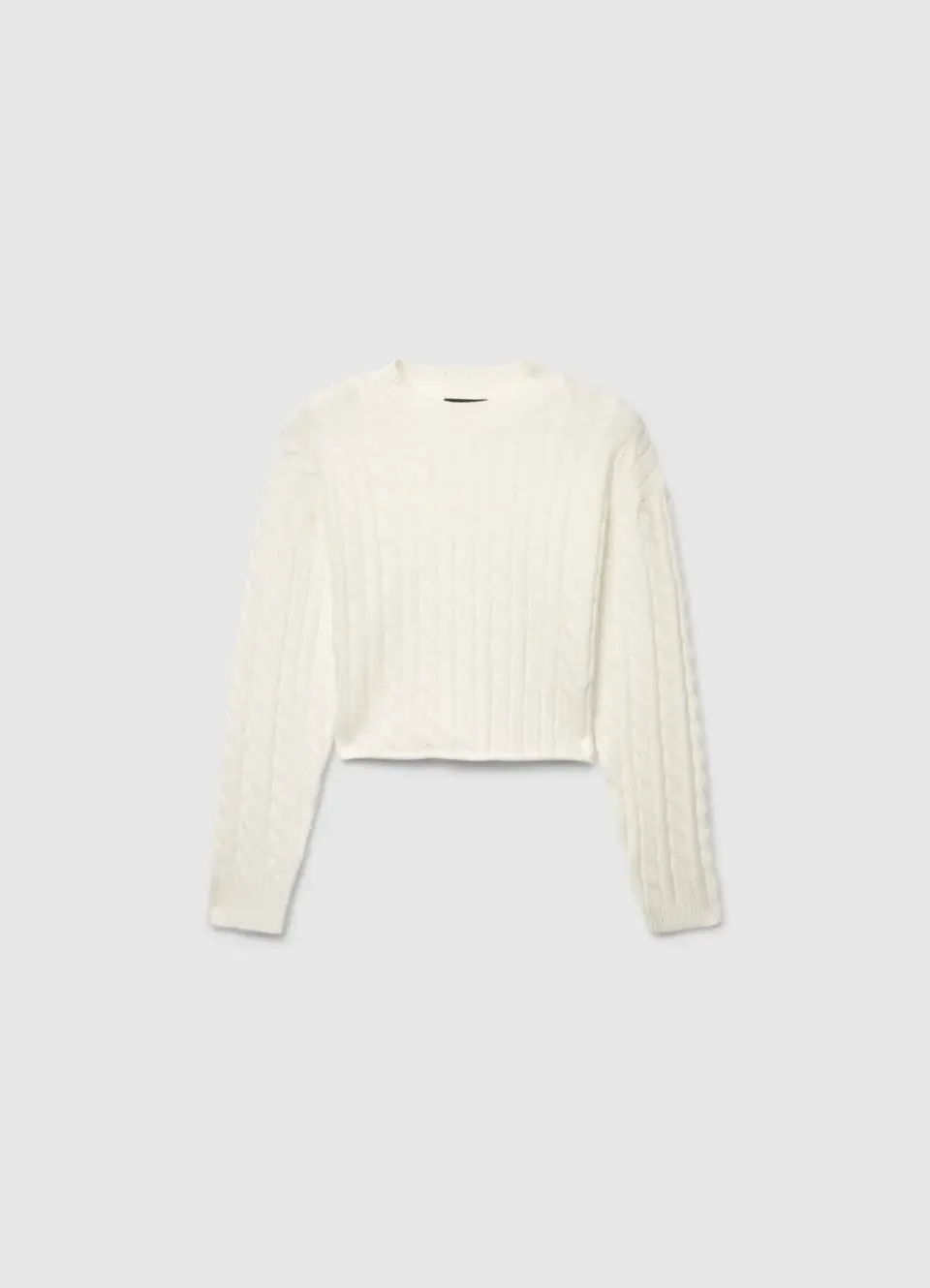 Calliope pull crop torsadé femme col rond