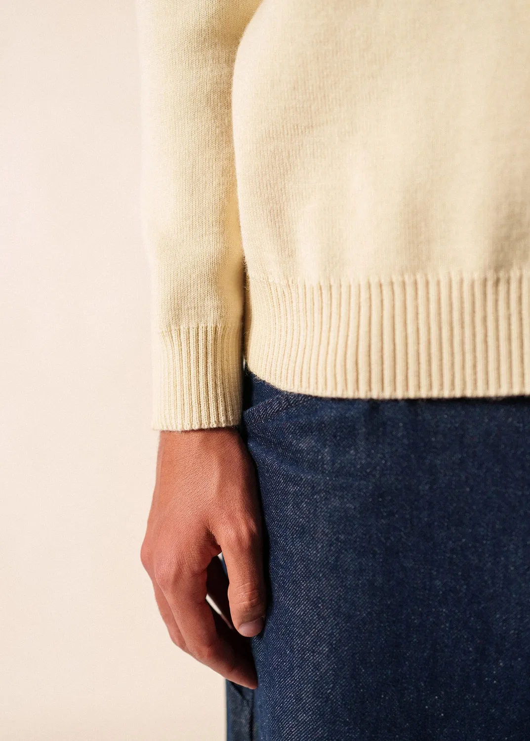 Saint James Cancale pull marin écru laine