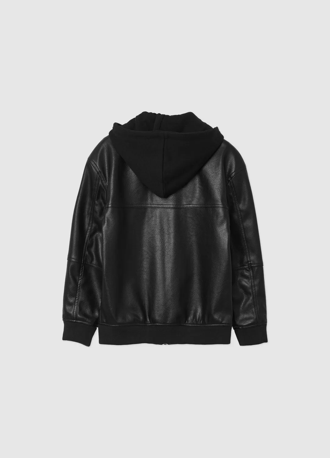 Calliope bomber garçon simili cuir à capuche
