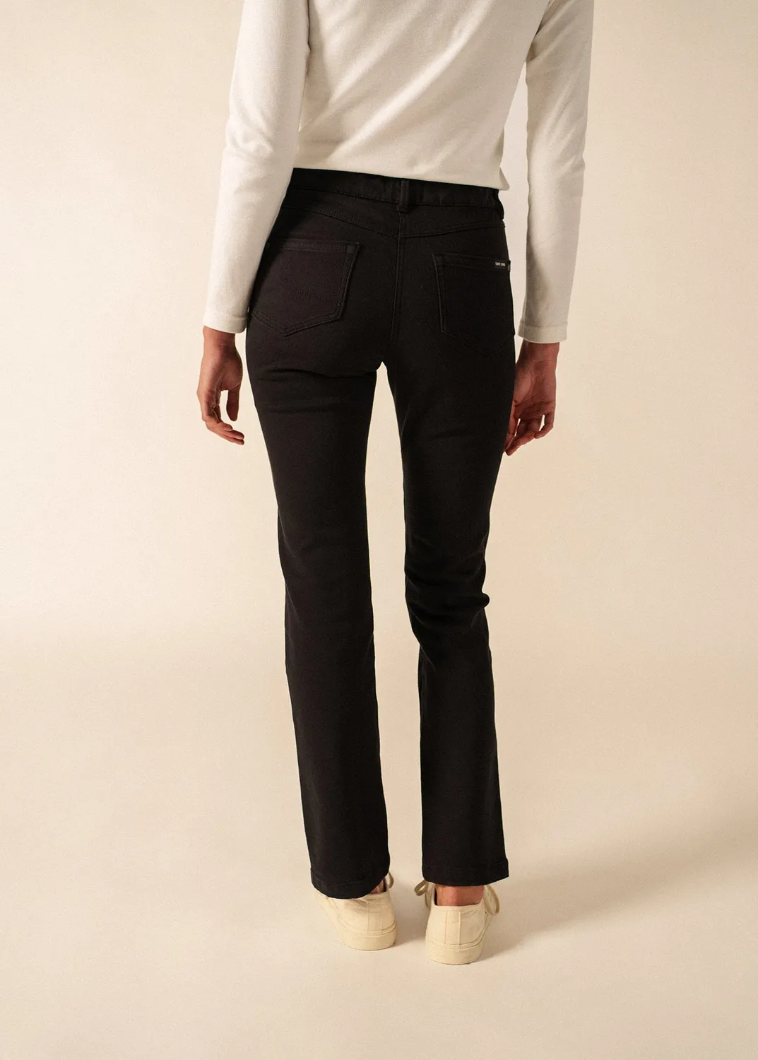 Saint James Patricia pantalon noir coton stretch