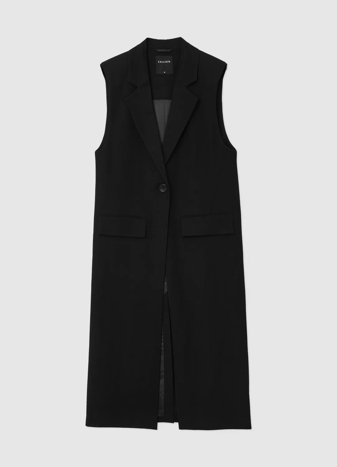 Calliope Smanicato Lungo gilet long femme coupe regular