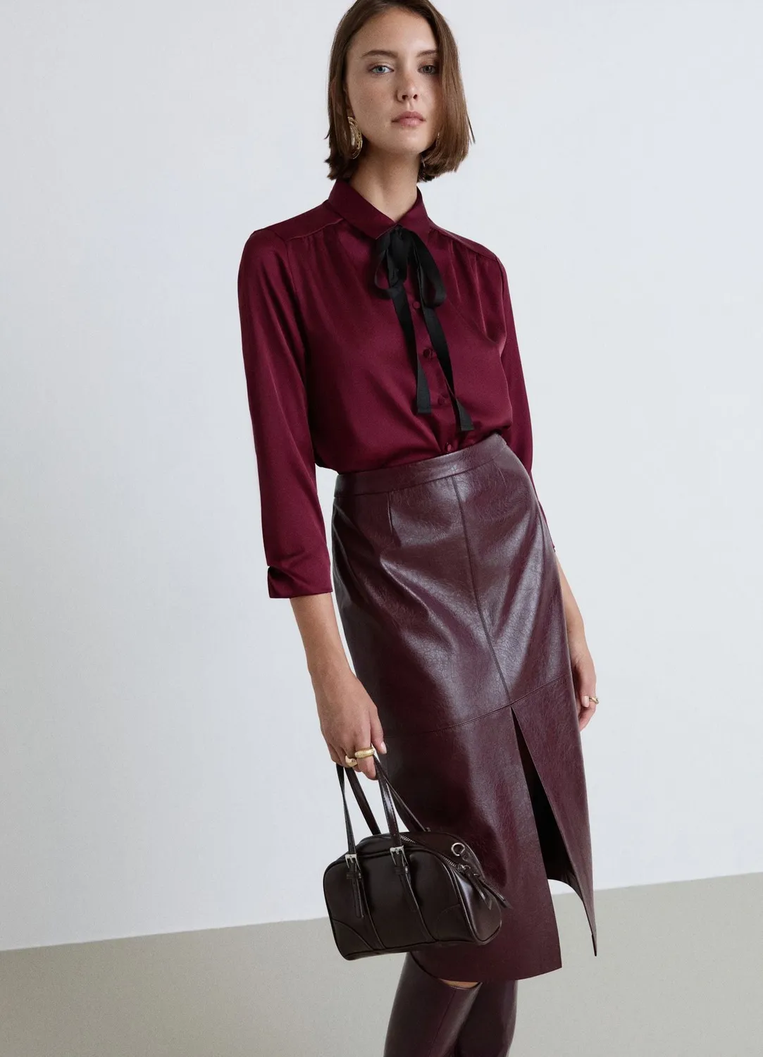 Calliope chemise lavallière femme manches longues