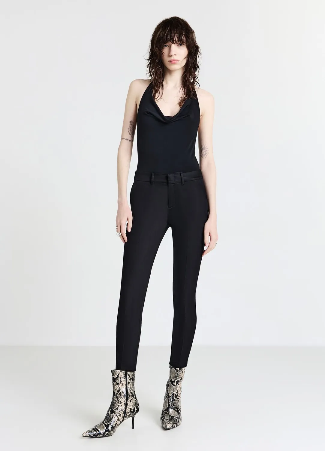 Calliope pantalon rasatello uni femme coton