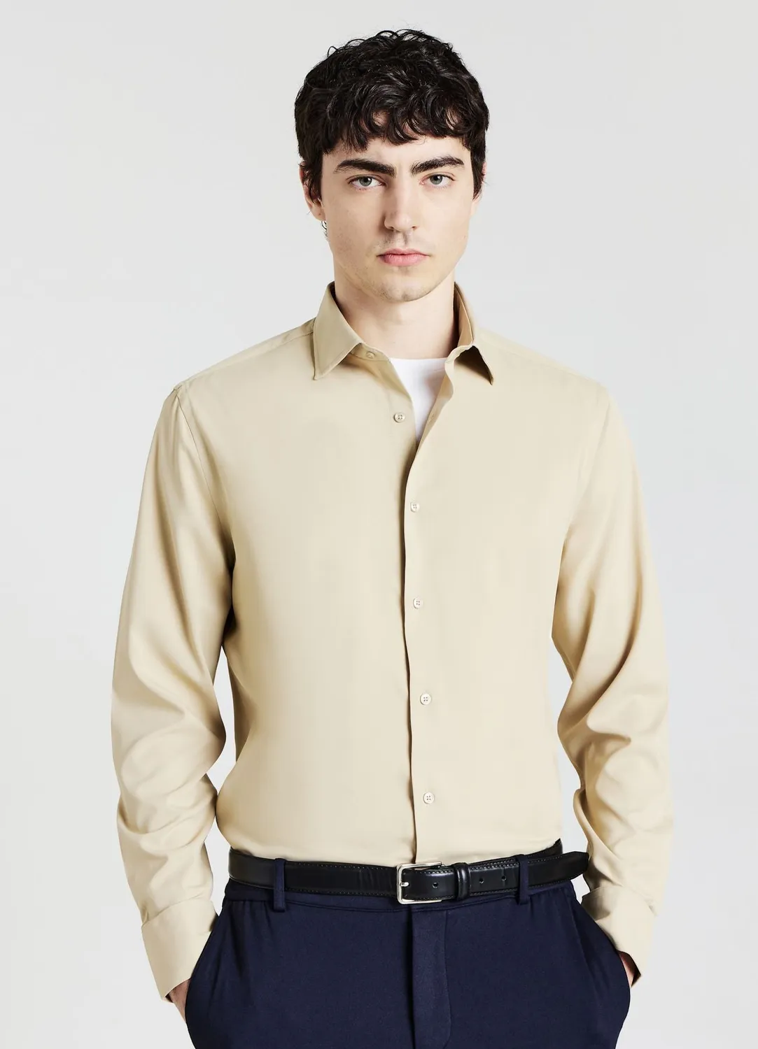 Calliope chemise homme unie manches longues bureau