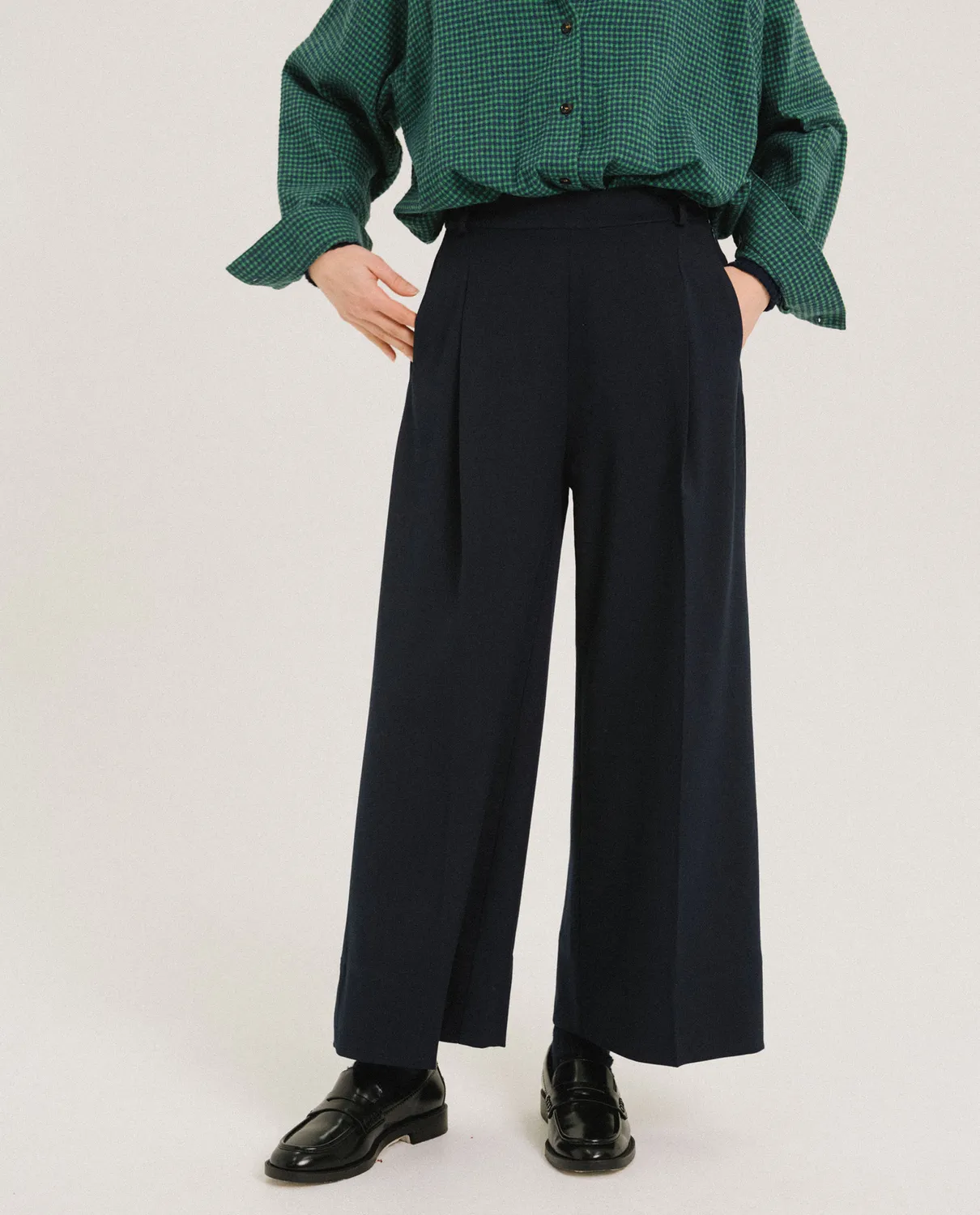 Tinsels Eugene pantalon Navy gabardine large