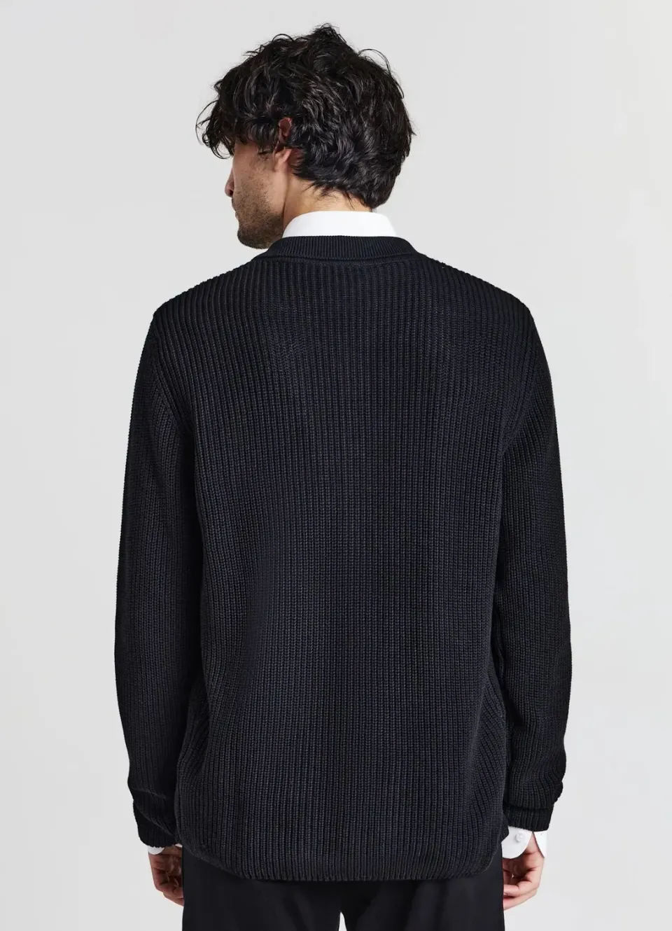 Calliope cardigan homme uni col chemise boutons