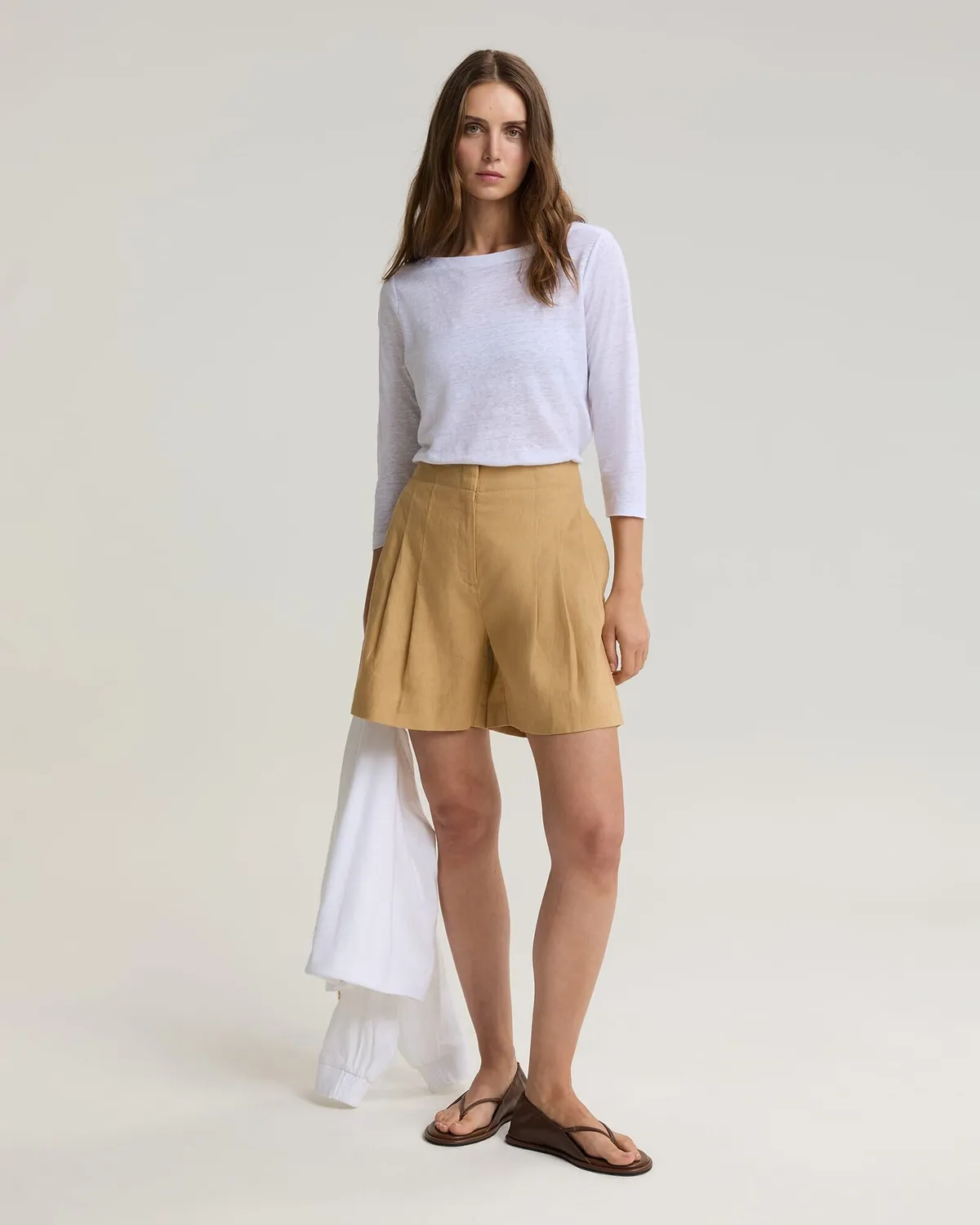 Sportscraft Cecile top lin argent manches 3/4