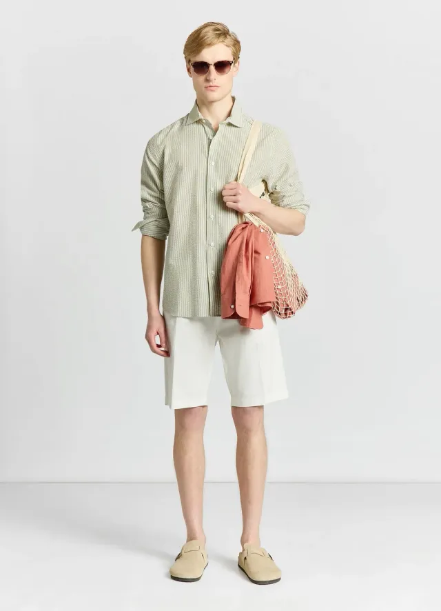 Calliope chemise slim rayée homme manches longues