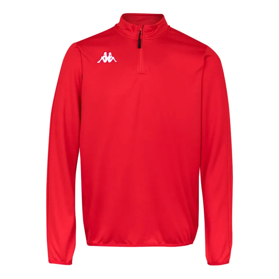 Robe di Kappa Tavole sweat rouge homme slim 1/4 zip