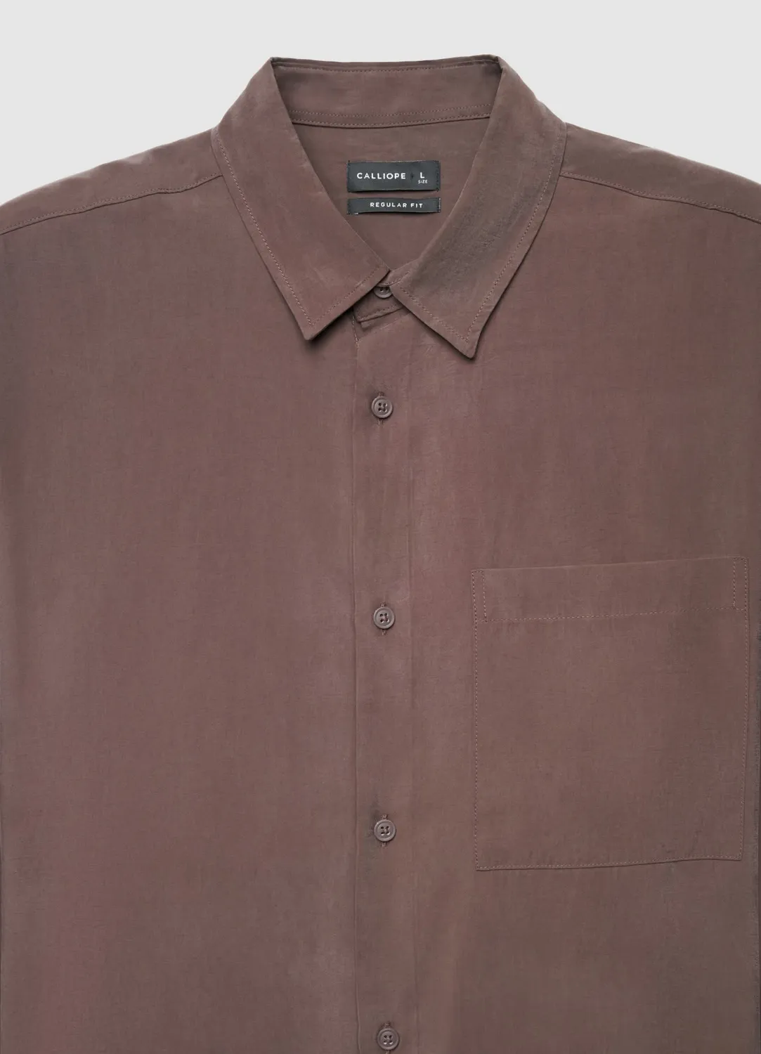 Calliope chemise homme regular manches longues unie coupe droite