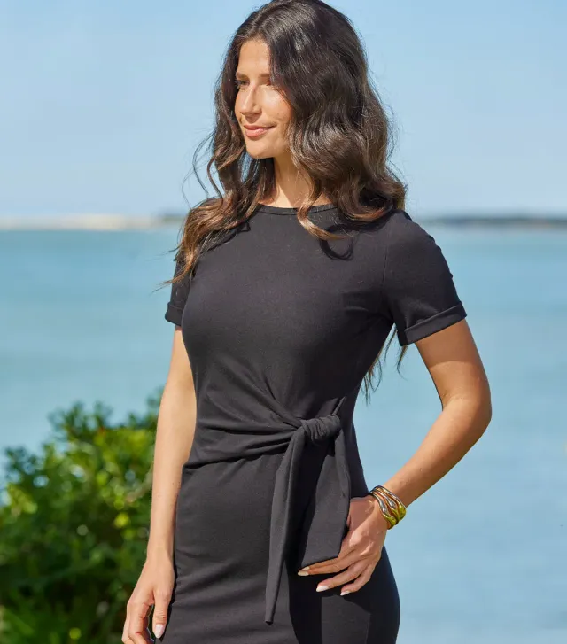 Cocorico Selen robe courte femme noir coton