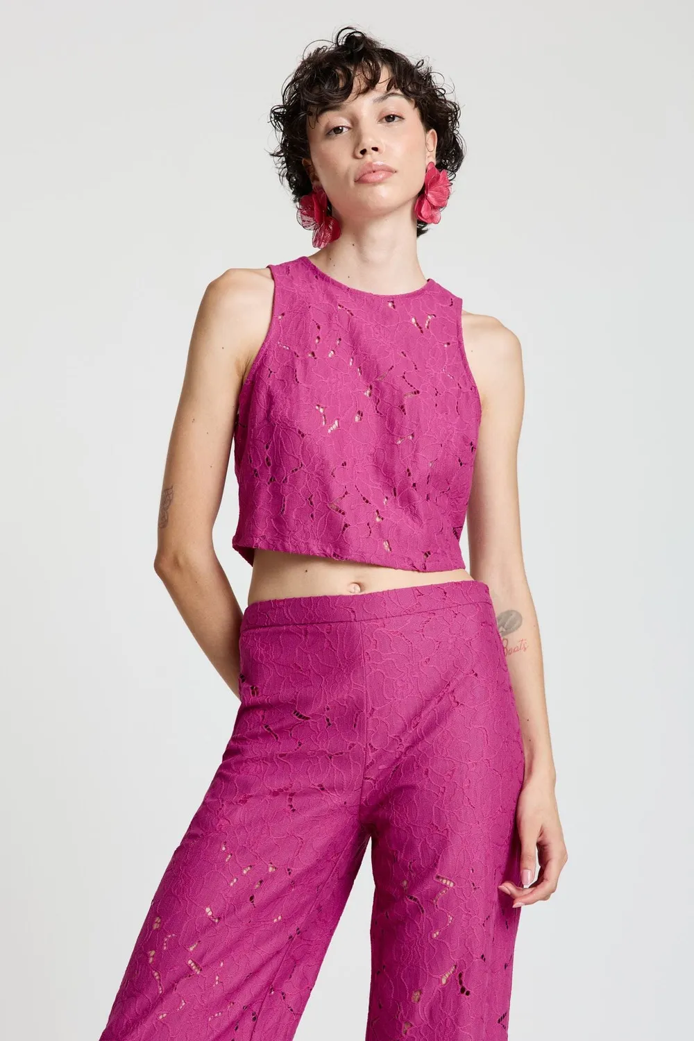 Calliope top dentelle femme zip dos