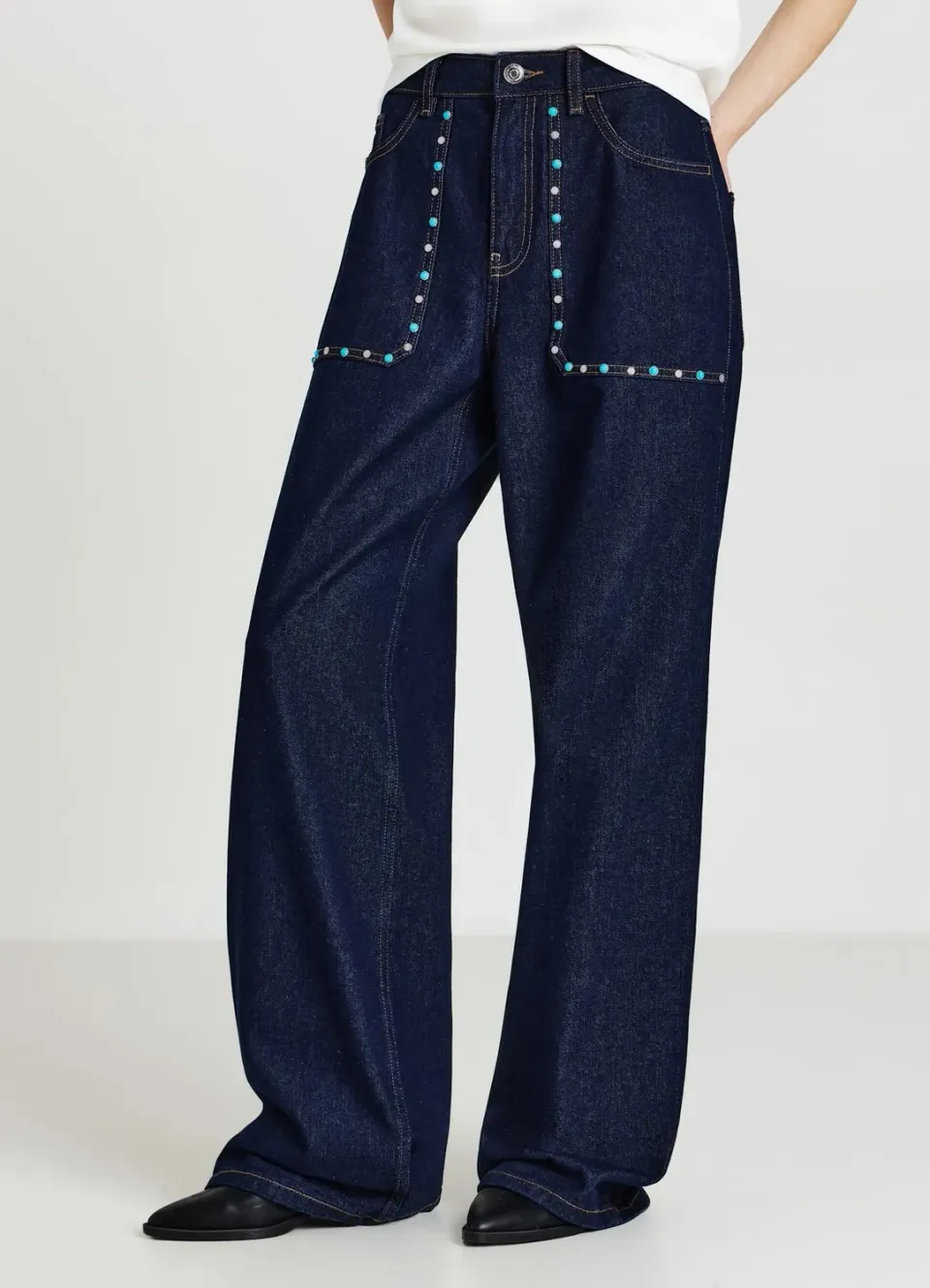 Calliope jean droit clouté femme casual