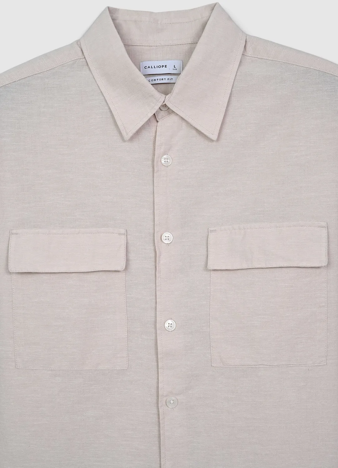 Calliope chemise à poches homme chemise coton manches longues