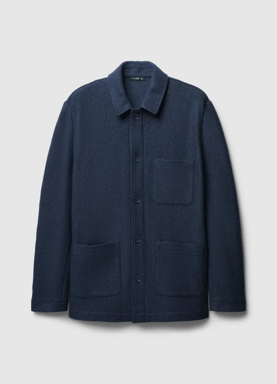 Calliope surchemise homme lainage boutonnée poches