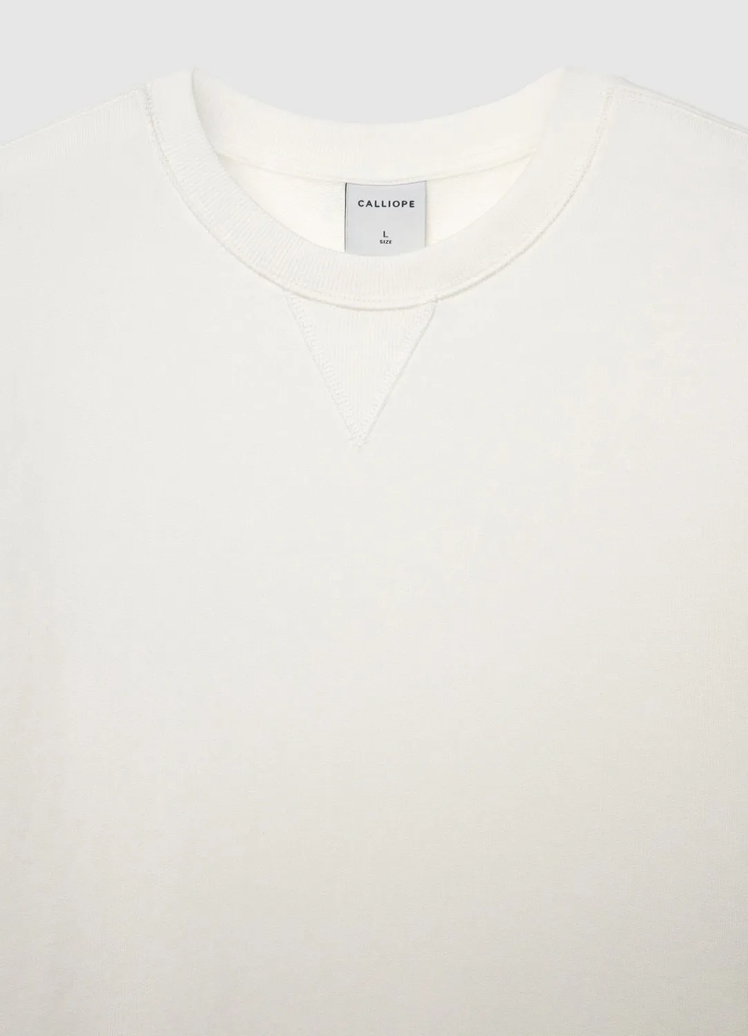 Calliope sweat col rond uni homme coupe regular
