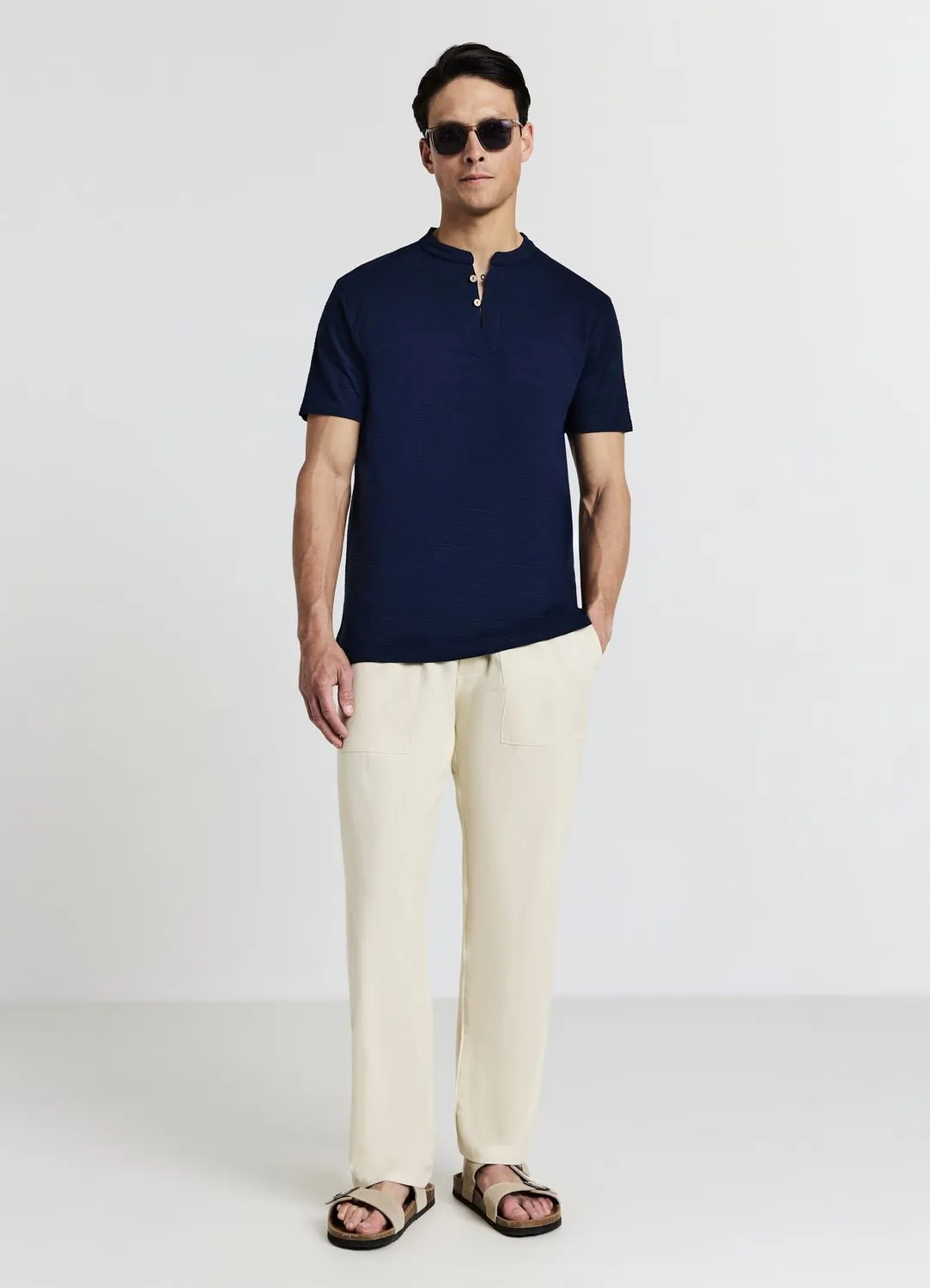 Calliope t-shirt coréen homme coton manches courtes uni