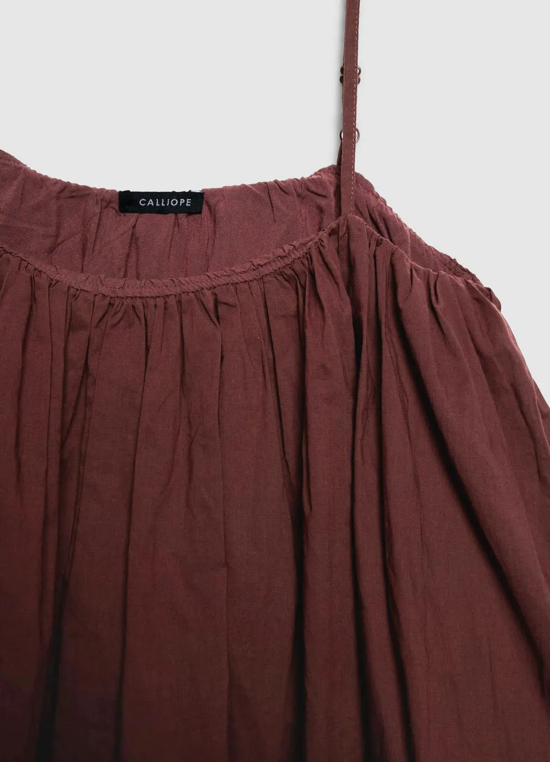 Calliope top ballon femme bretelles fines uni