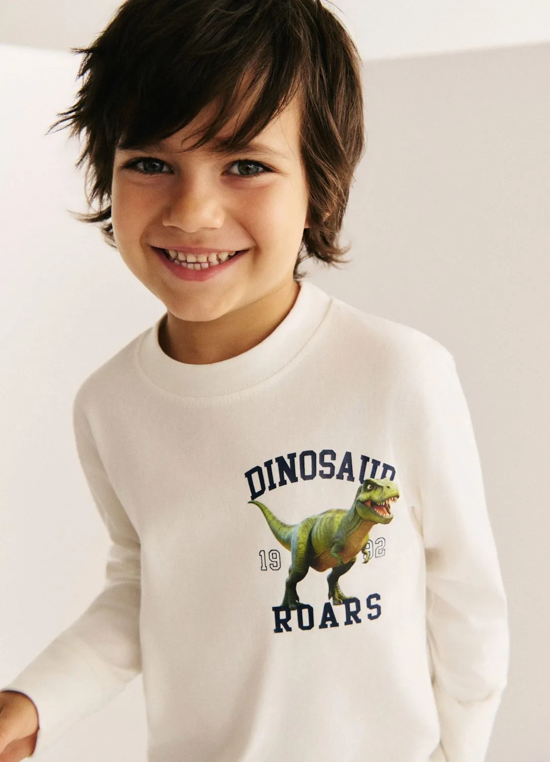 Calliope t-shirt dinosaures manches longues garçon coton