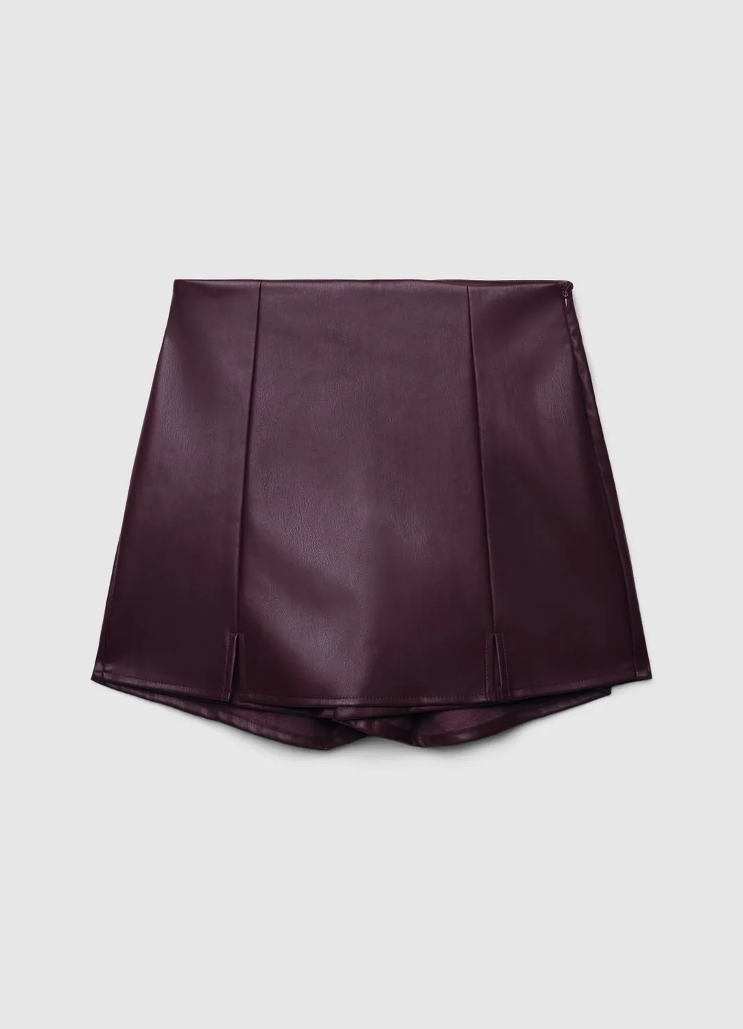 Calliope jupe-short simili cuir effet jupe femme