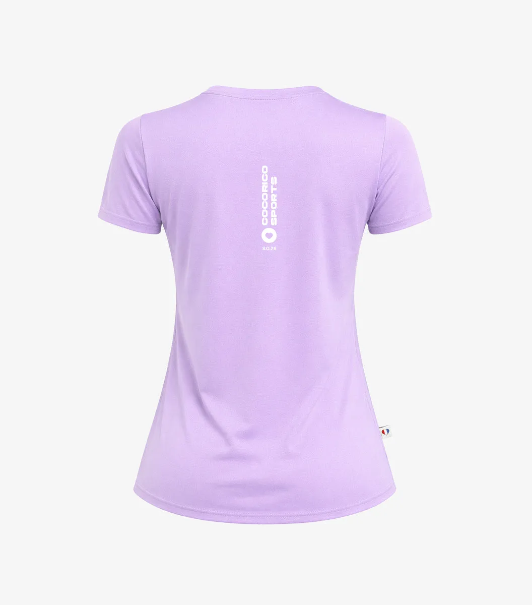 Cocorico Focus t-shirt sport femme lilas technique