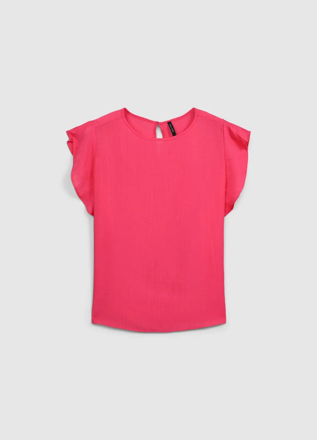 Calliope blouse femme manches volants unie