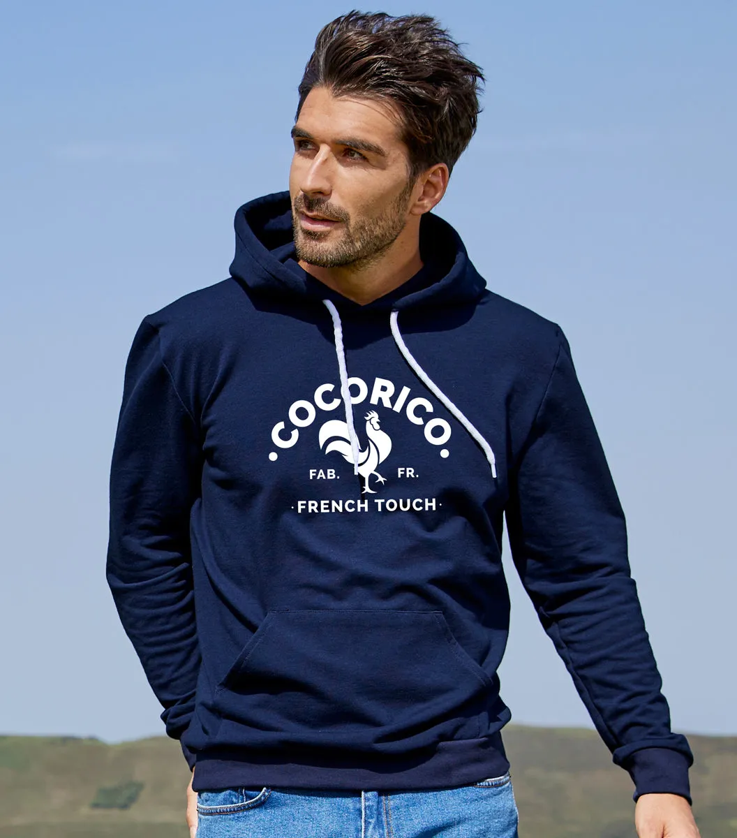 Cocorico Coq Français hoodie homme marine coton