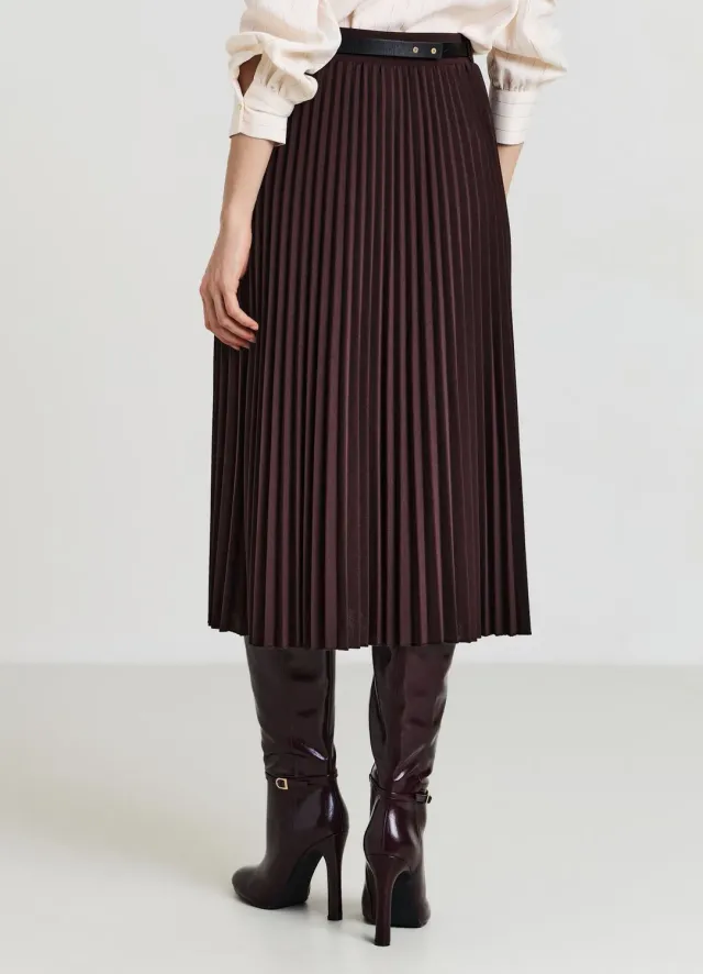 Calliope jupe plissée ceinture femme longue plis