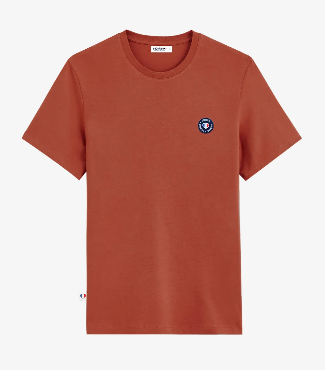 Cocorico Blason t-shirt homme terracotta coton