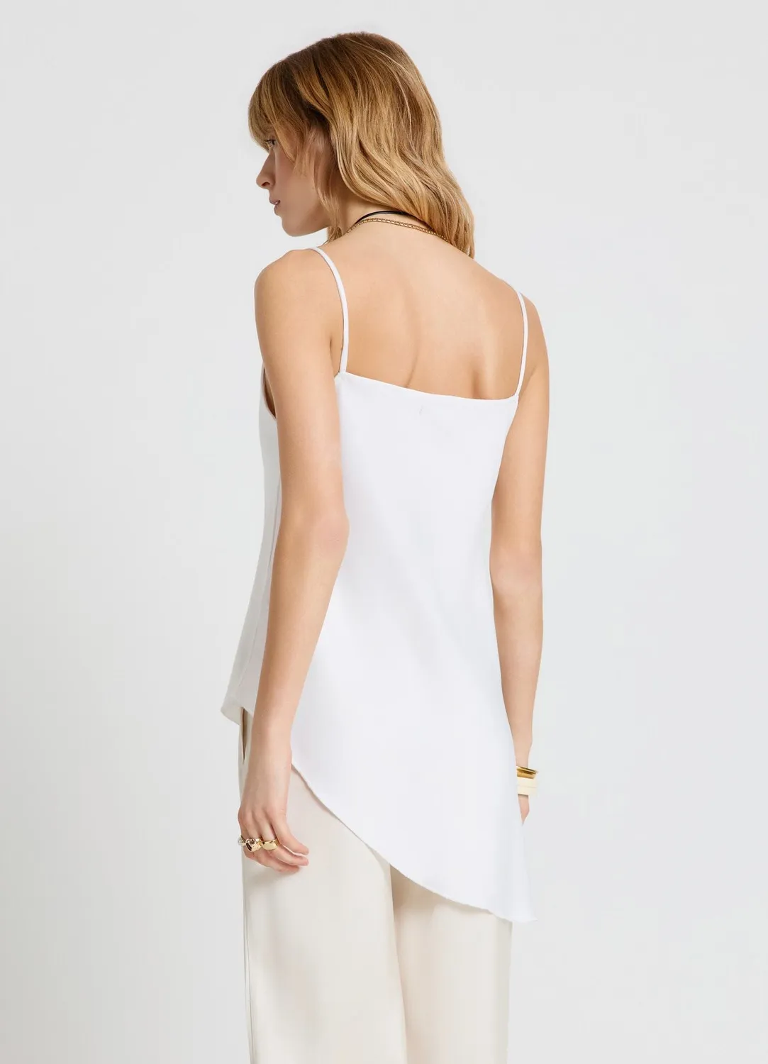 Calliope Top Lungo Asimmetrico top femme satin