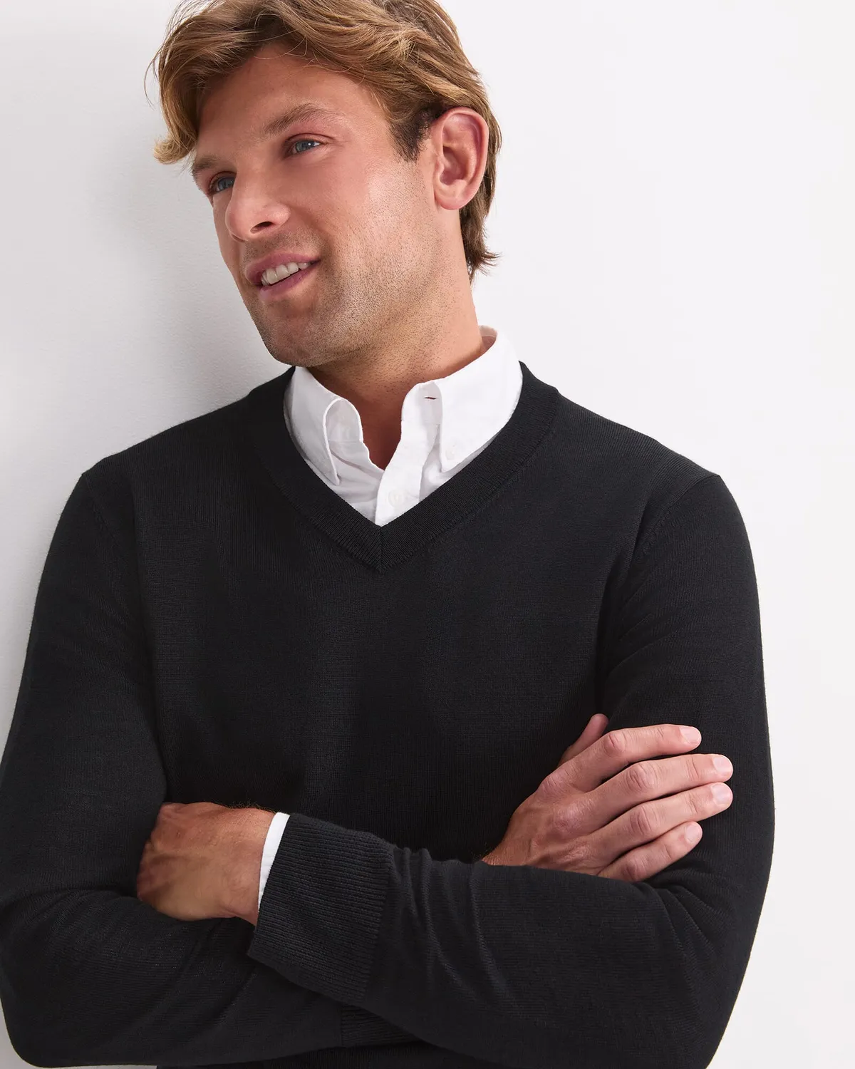 Sportscraft Merino V-Neck pull col V laine mérinos