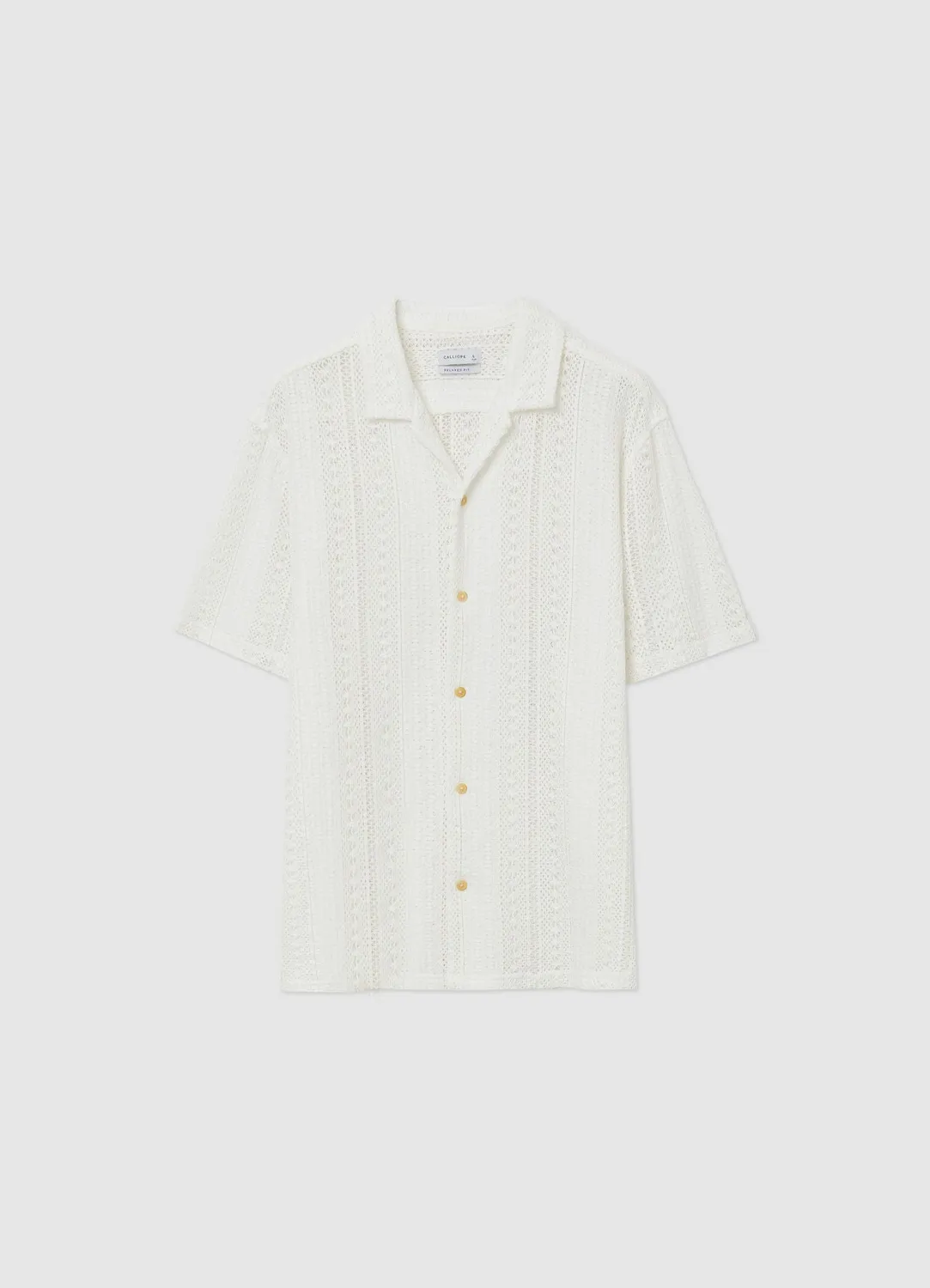 Calliope Chemise Crochet Courte Homme Coton
