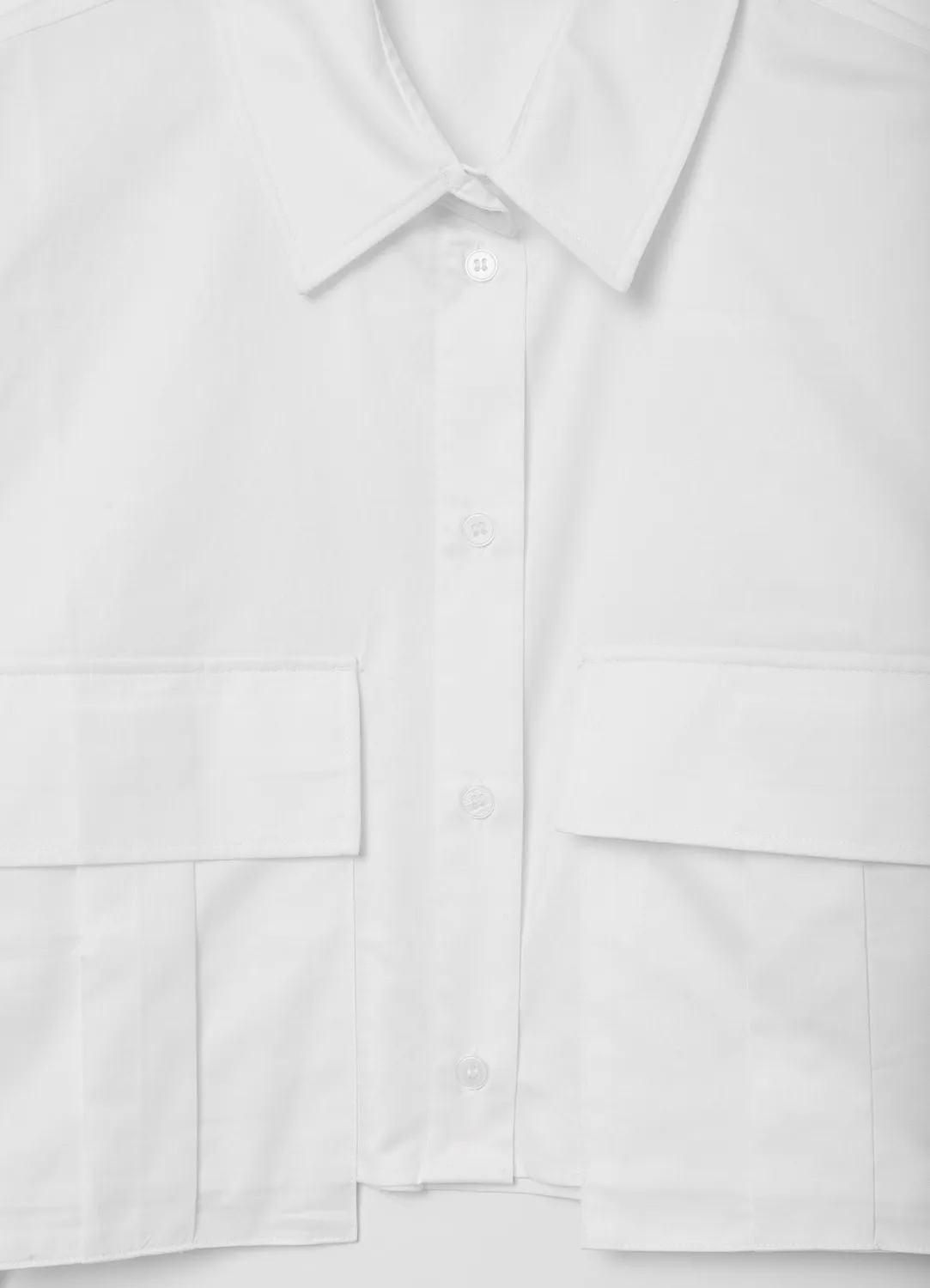 Calliope chemise crop femme coton poches plaquées