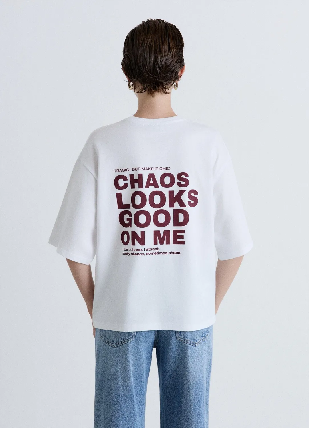 Calliope t-shirt oversize message femme manches courtes