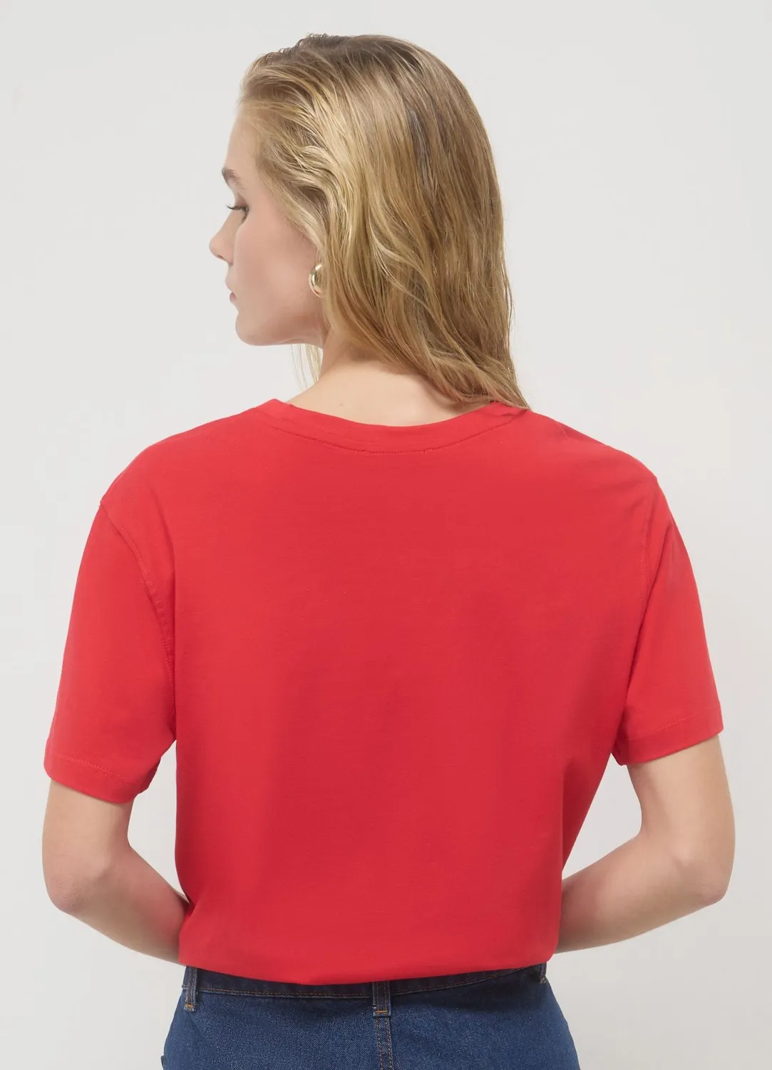 Calliope t-shirt col rond uni coton femme taille S