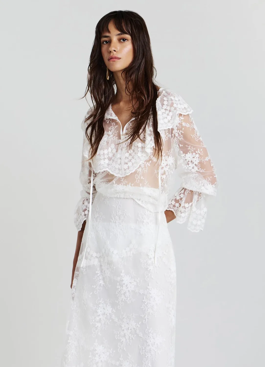 Calliope Frill Blouse femme dentelle