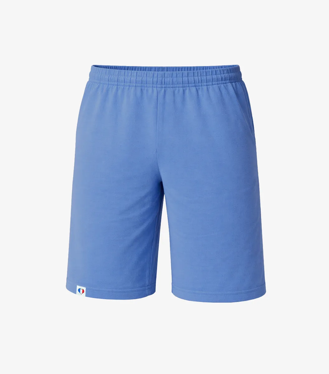 Cocorico Intemporel short pyjama homme bleu coton