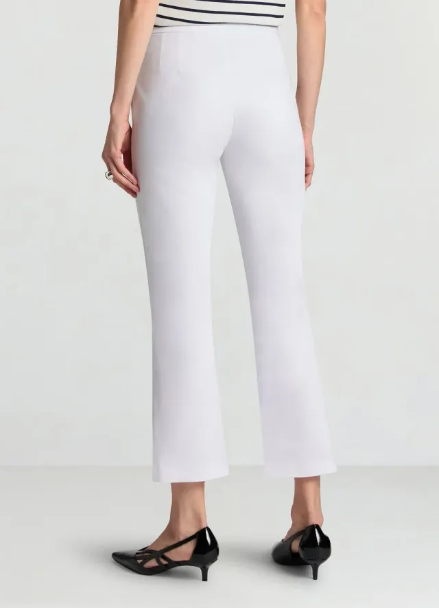 Calliope cropped flare pantalon coton uni