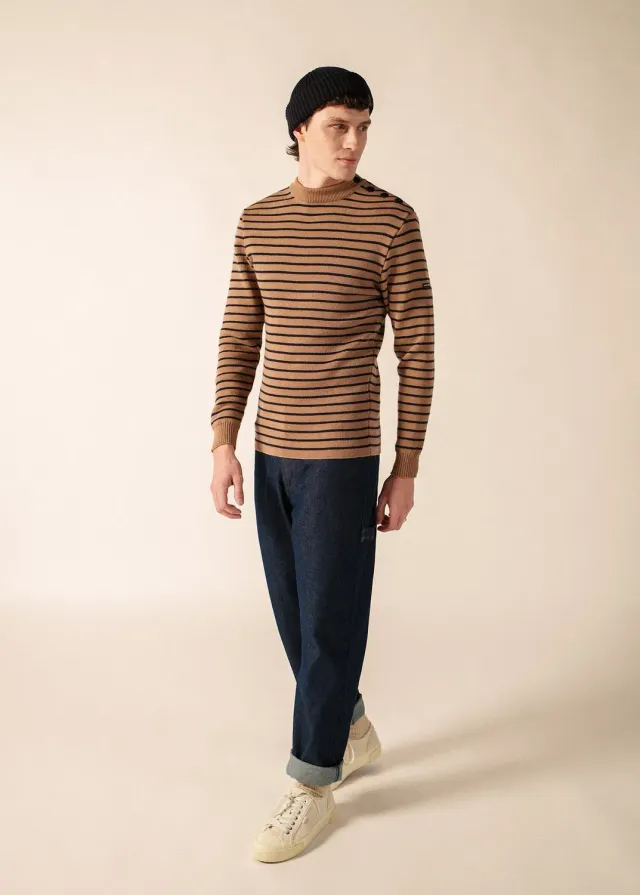 Saint James Matelot pull marin beige/marine