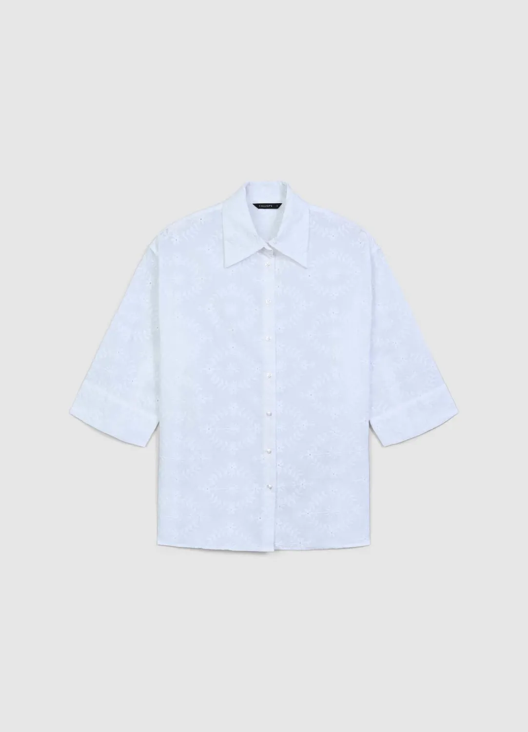 Calliope chemise sangallo broderie chemise oversize femme