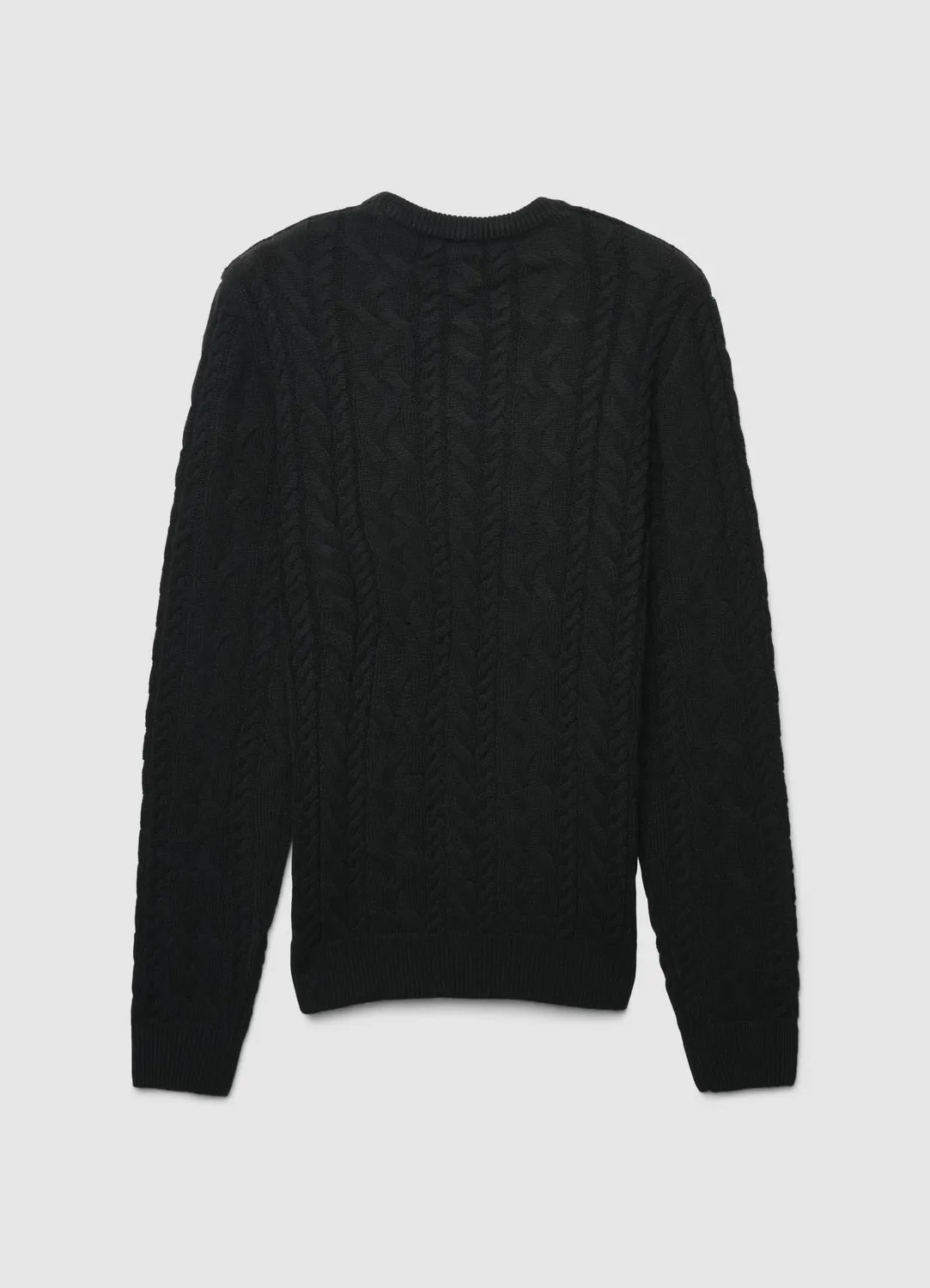 Calliope pull homme col rond torsades manches longues