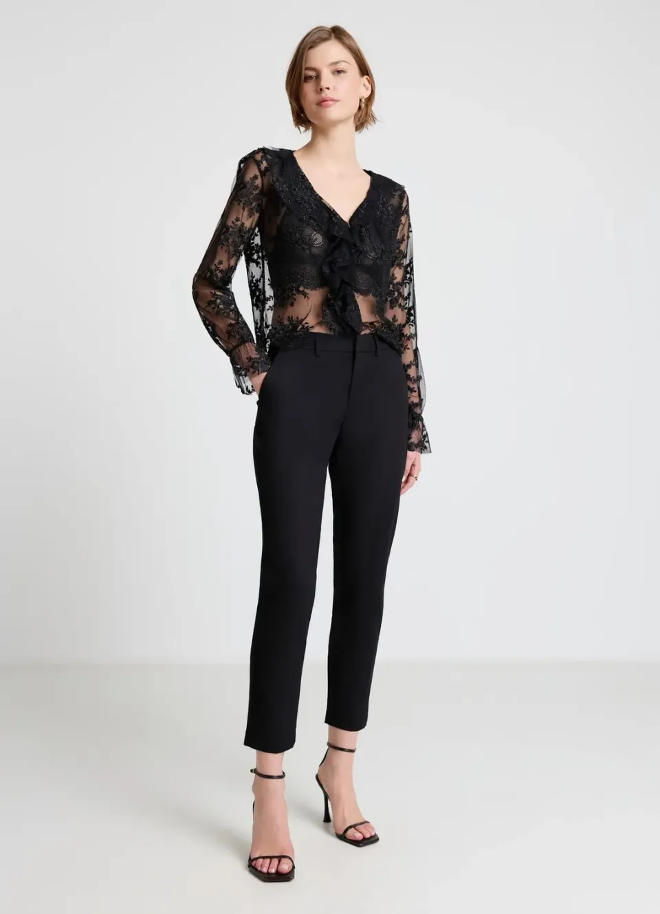 Calliope sigaretta pantalon cigarette coton femme