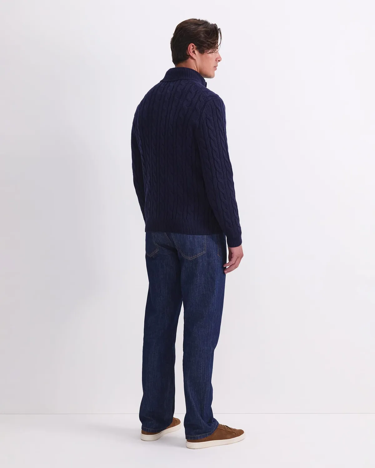 Sportscraft Cable Knit pull quart zip torsades homme