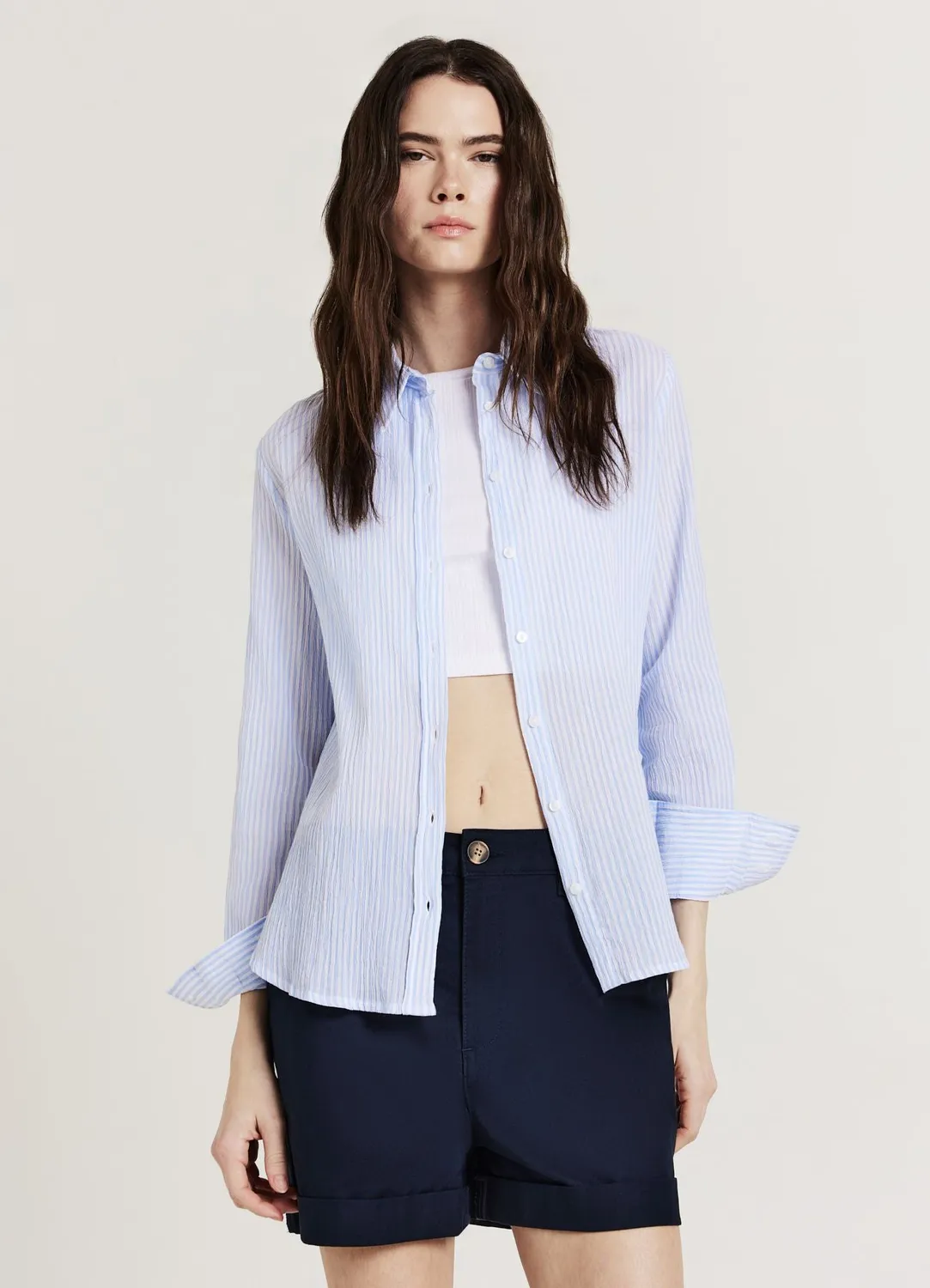 Calliope chemise à rayures femme manches longues