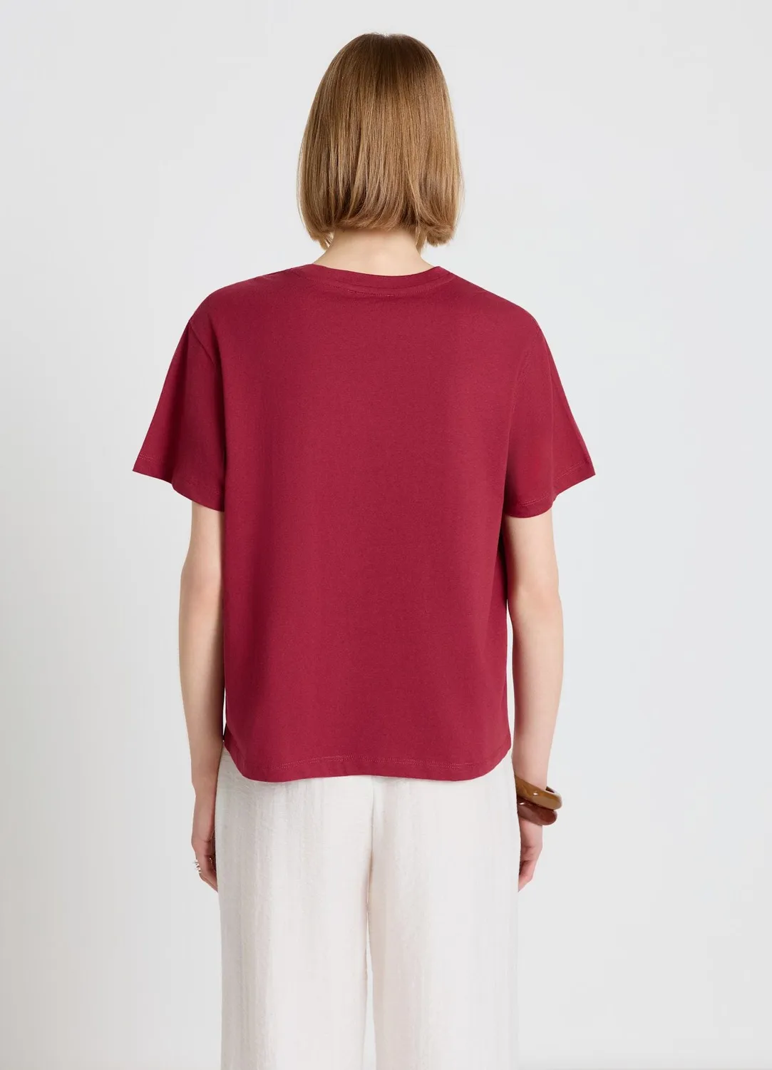 Calliope t-shirt col rond manches courtes uni