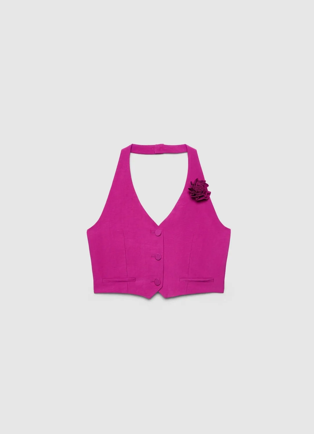 Calliope gilet halter gilet femme fleur tailleur