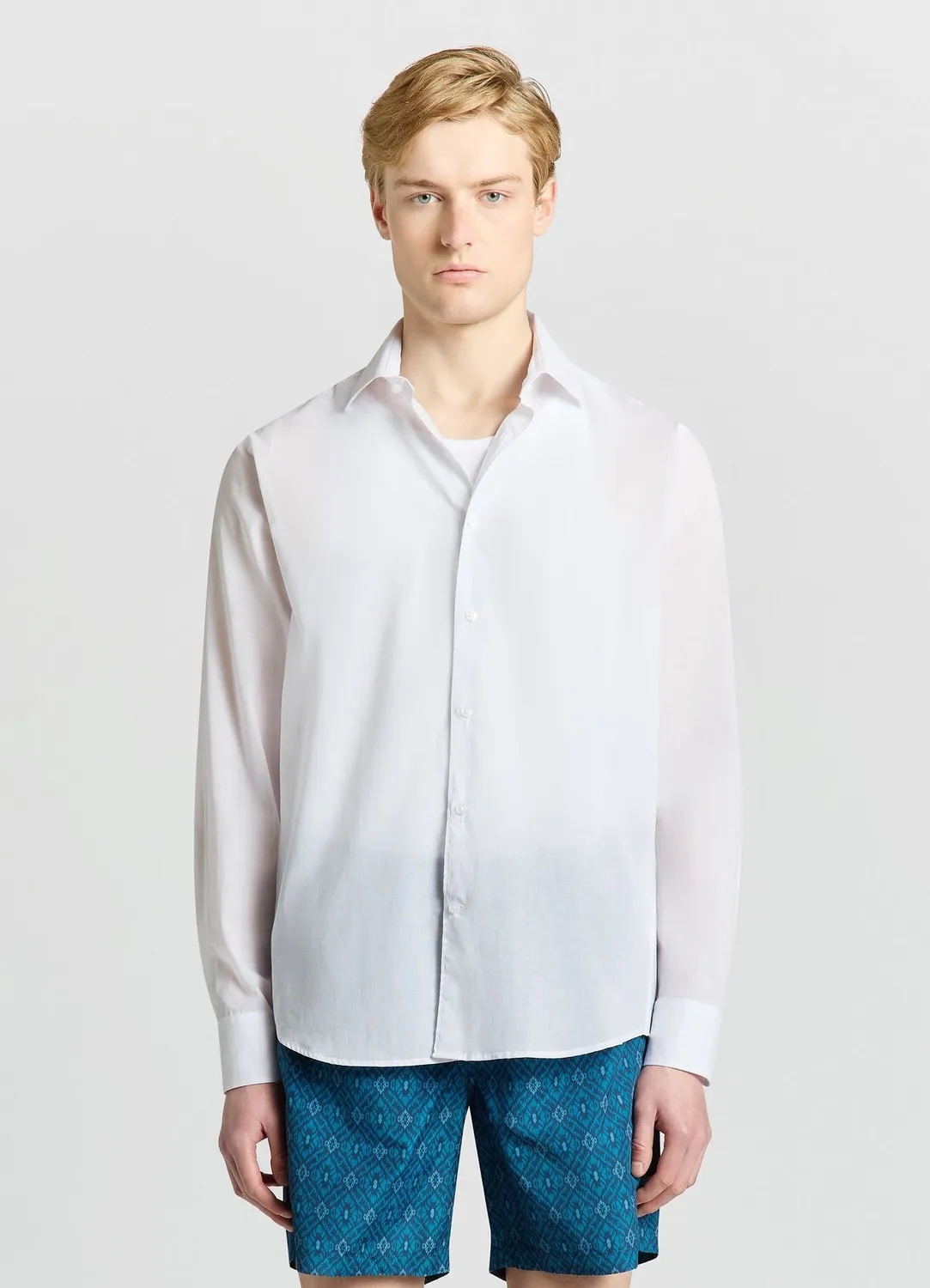 Calliope chemise homme unie col classique manches longues
